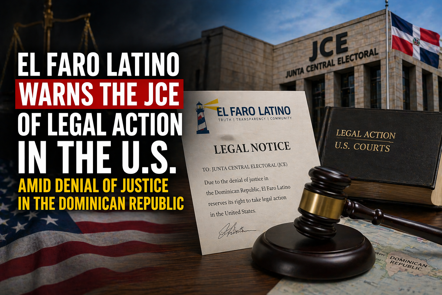 El Faro Latino Warns the JCE of Legal Action in the U.S. Amid Denial of Justice in the Dominican Republic