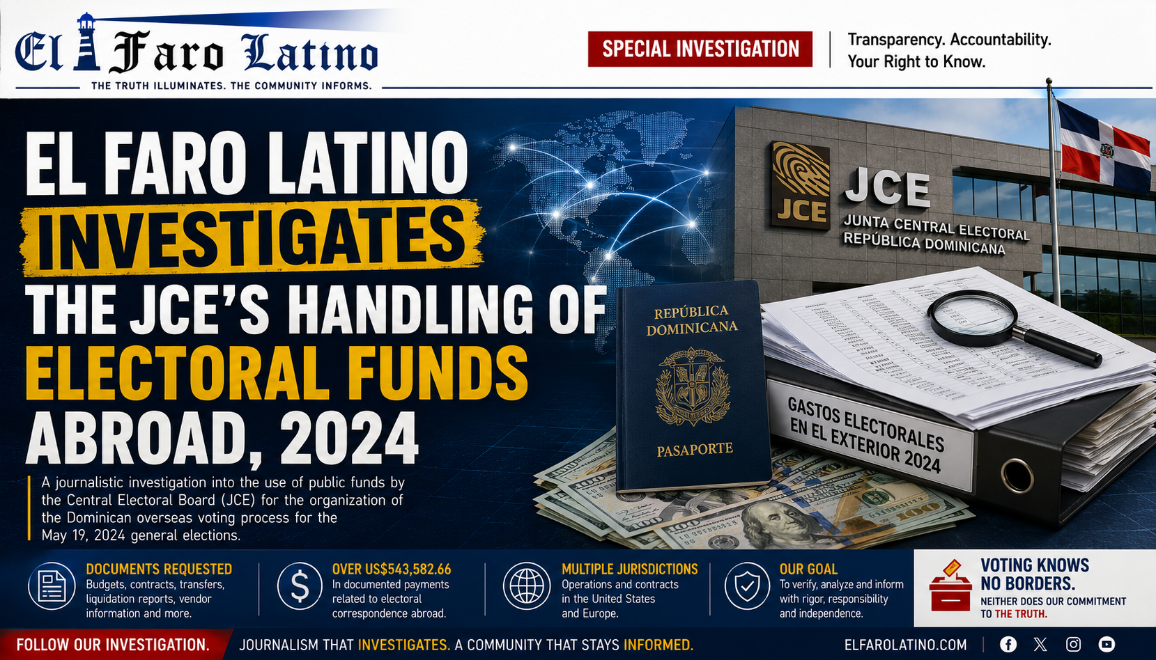 El Faro Latino Investigates the JCE’s Handling of Electoral Funds Abroad, 2024