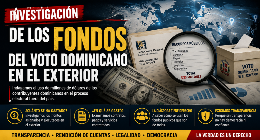 Investigación de los fondos del Voto Dominicano en el Exterior