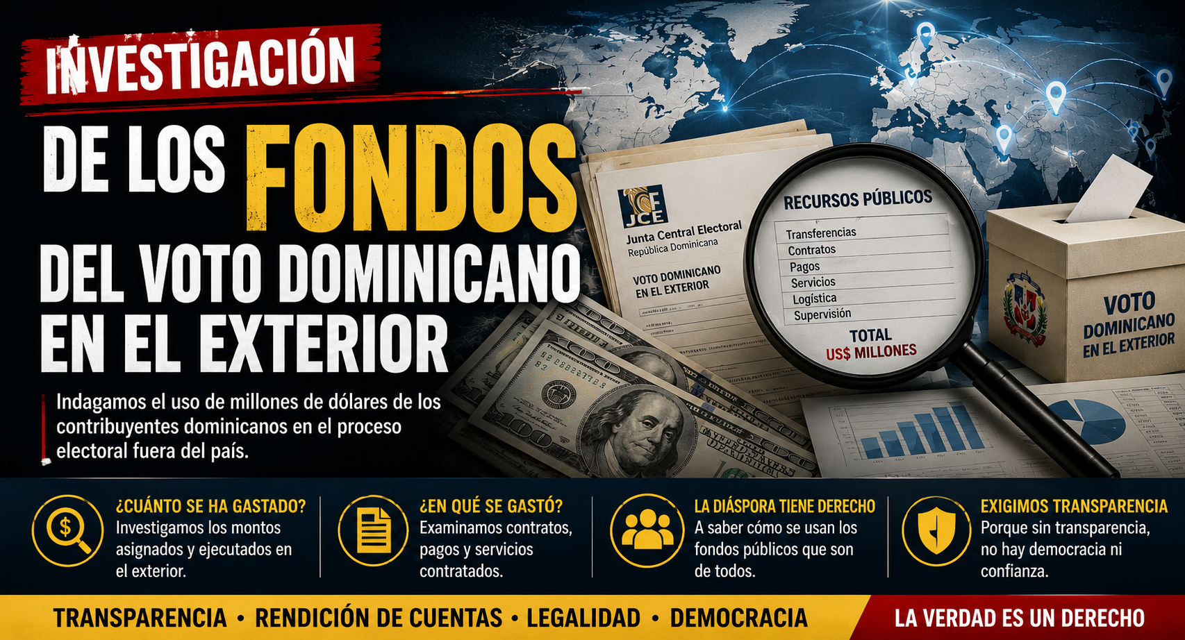 Investigación de los fondos del Voto Dominicano en el Exterior