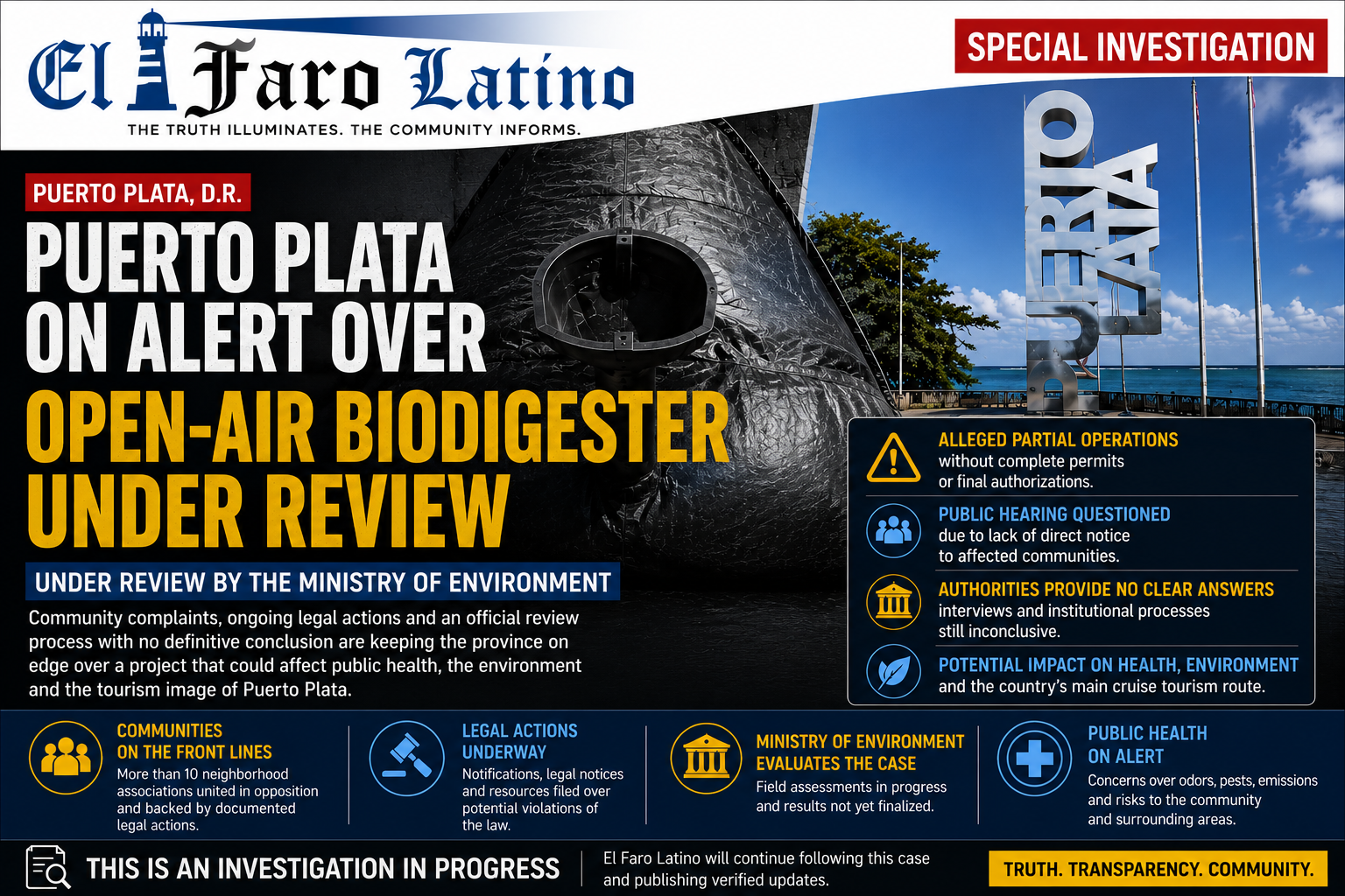Journalistic Investigation into a Biodigester in an Urban Area of ​​Puerto Plata, DR