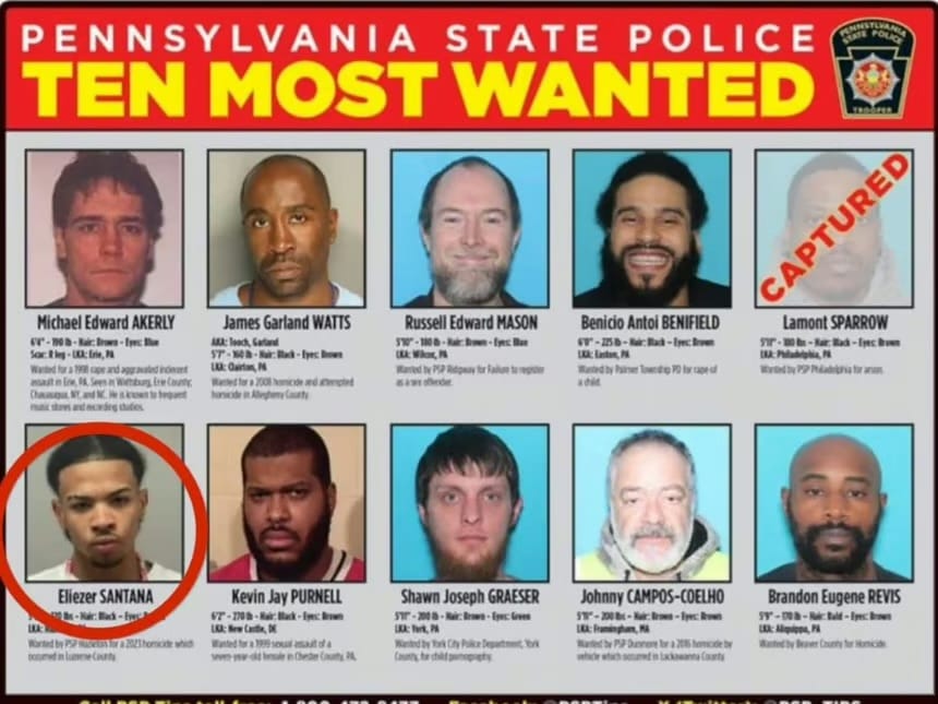 Capturan en RD uno de los 10 fugitivos más buscados en Pensilvania