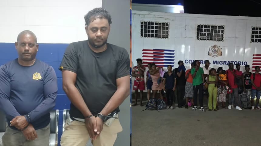 Detienen a dos colaboradores de Migración transportando 22 haitianos en condición irregular