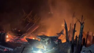 Incendio destruye siete viviendas en el sector La Lomita, en Jarabacoa