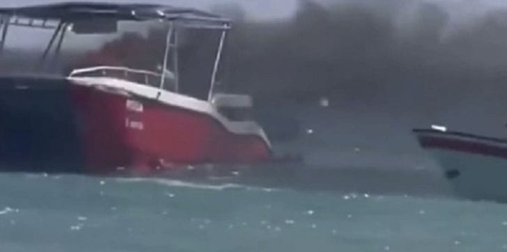 Explosión e incendio en embarcación deja al menos 18 heridos frente a la Isla Saona