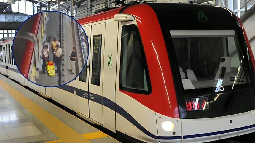 Persona ingresa a las vías del Metro de Santo Domingo cuando un tren entraba a la estación