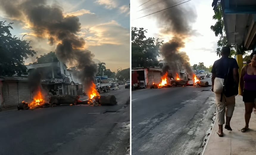 Protestan en Monte Plata por apagones de hasta tres días consecutivos