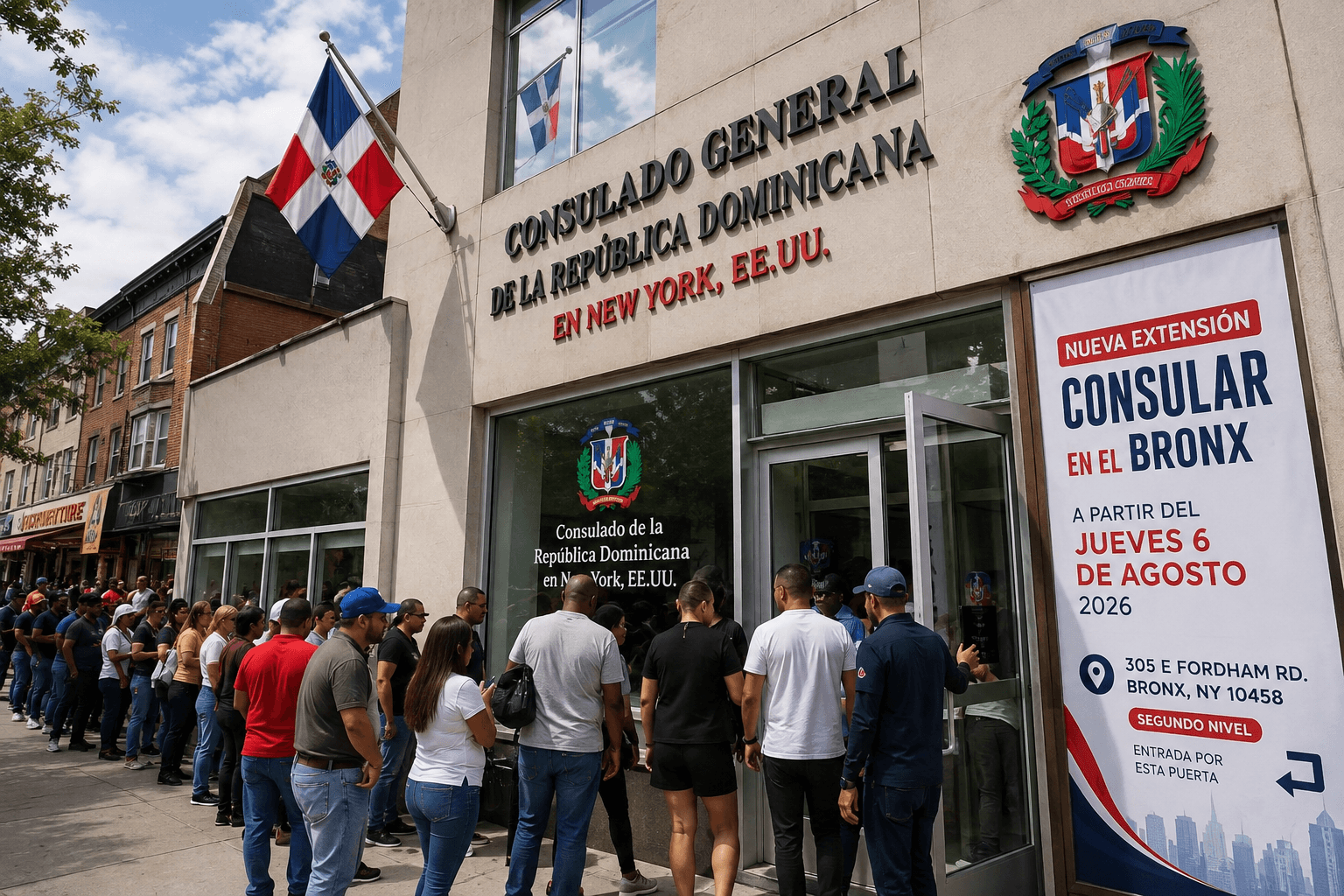 Consulado Dominicano abrirá extensión consular en El Bronx para acercar los servicios a la comunidad