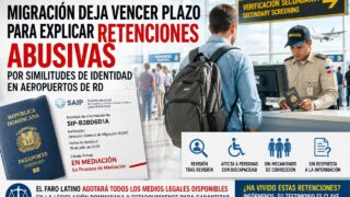 Migración deja vencer plazo para explicar retenciones abusivas por similitudes de identidad en aeropuertos de RD