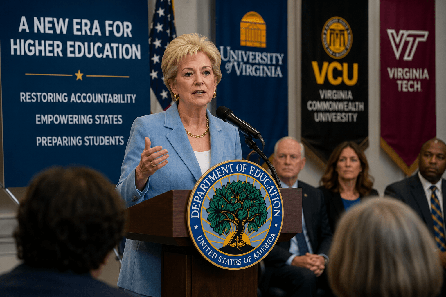 Education Secretary Linda McMahon Urges Virginia Universities to Reform Practices and Restore Public Trust