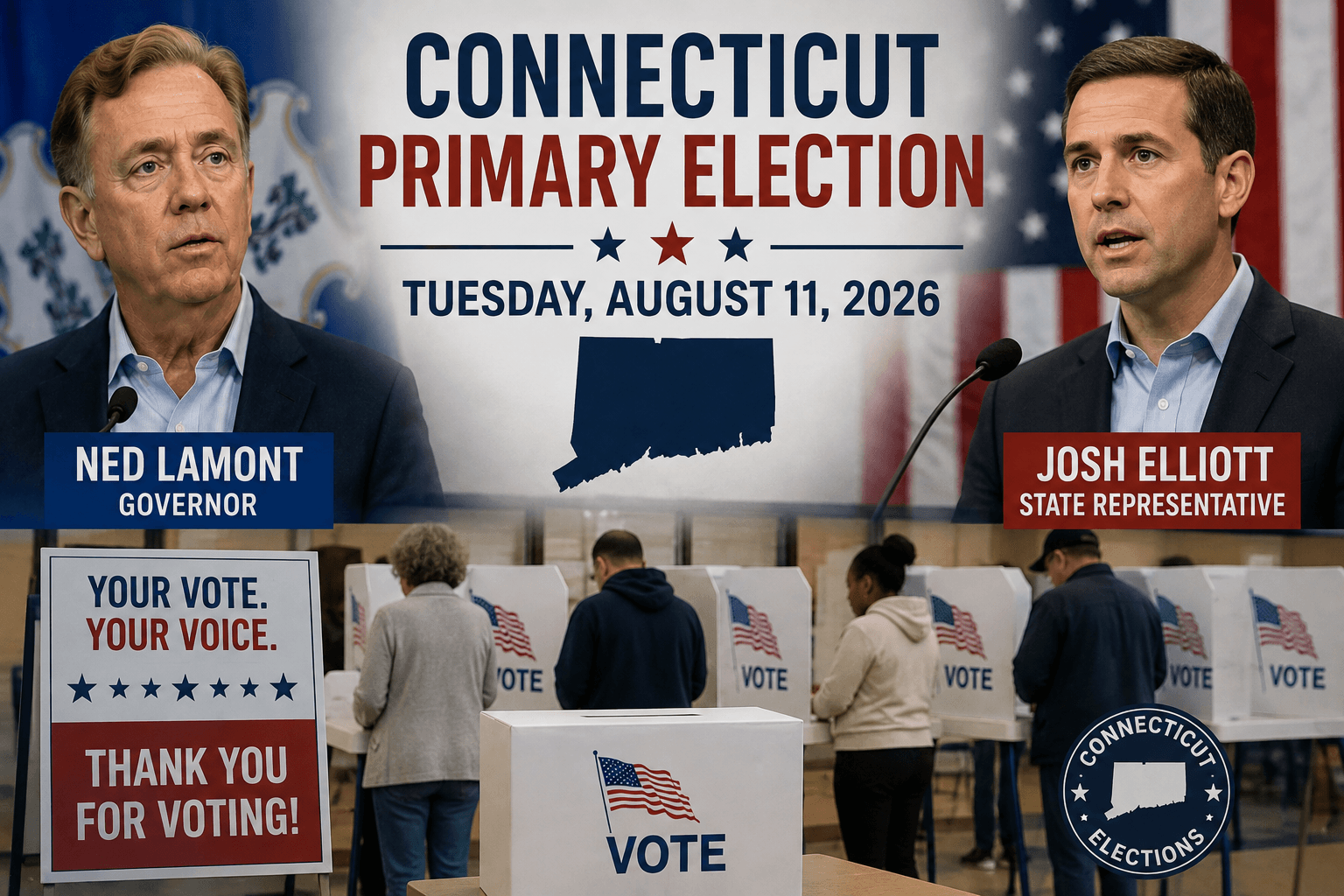 Connecticut Primaries Proceed Without Major Incidents as Voters Decide Key Races