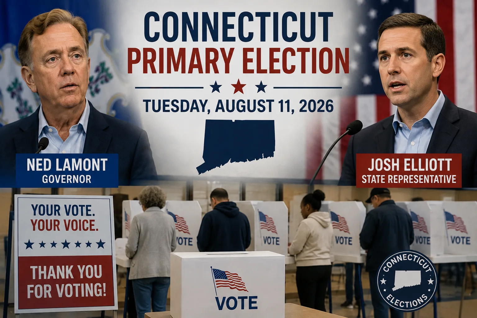 Primarias transcurren sin incidentes mayores en Connecticut mientras electores deciden contiendas clave