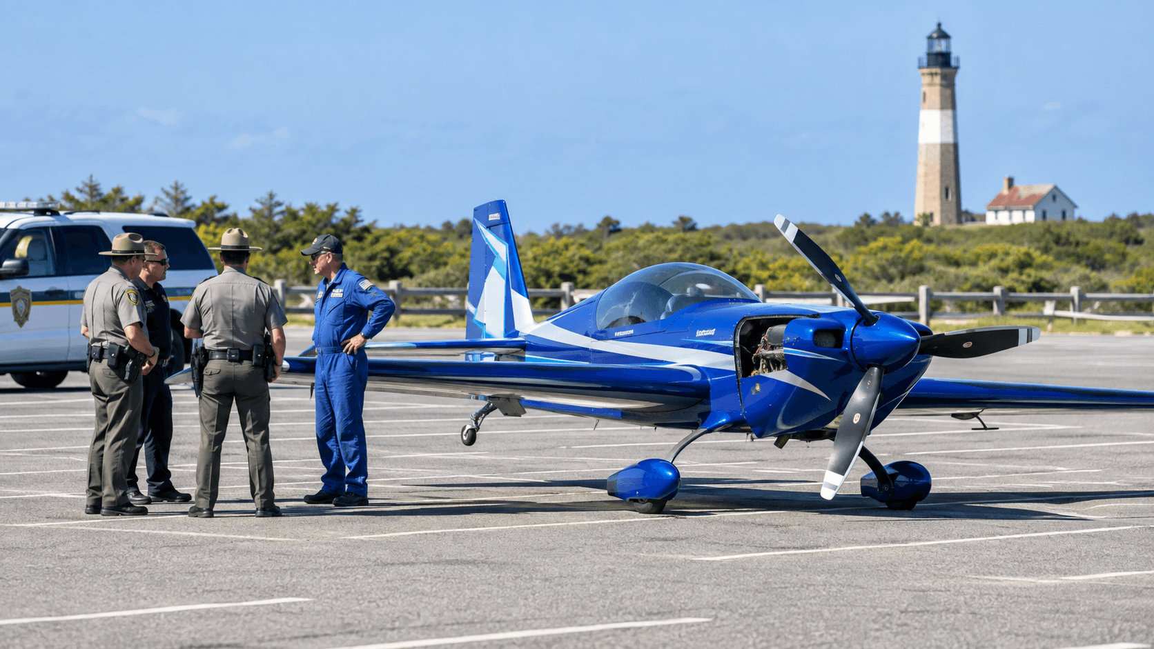 Avioneta realiza aterrizaje de emergencia en parque de Long Island