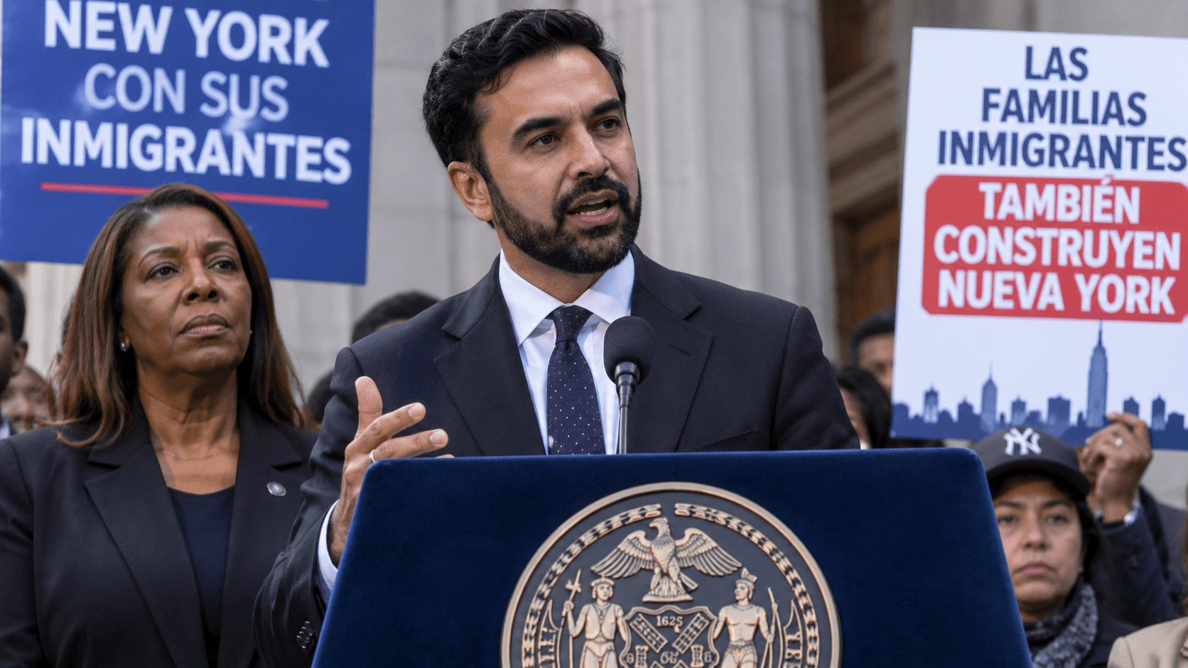 Nueva York demanda plan que limitaría green cards por ayudas públicas