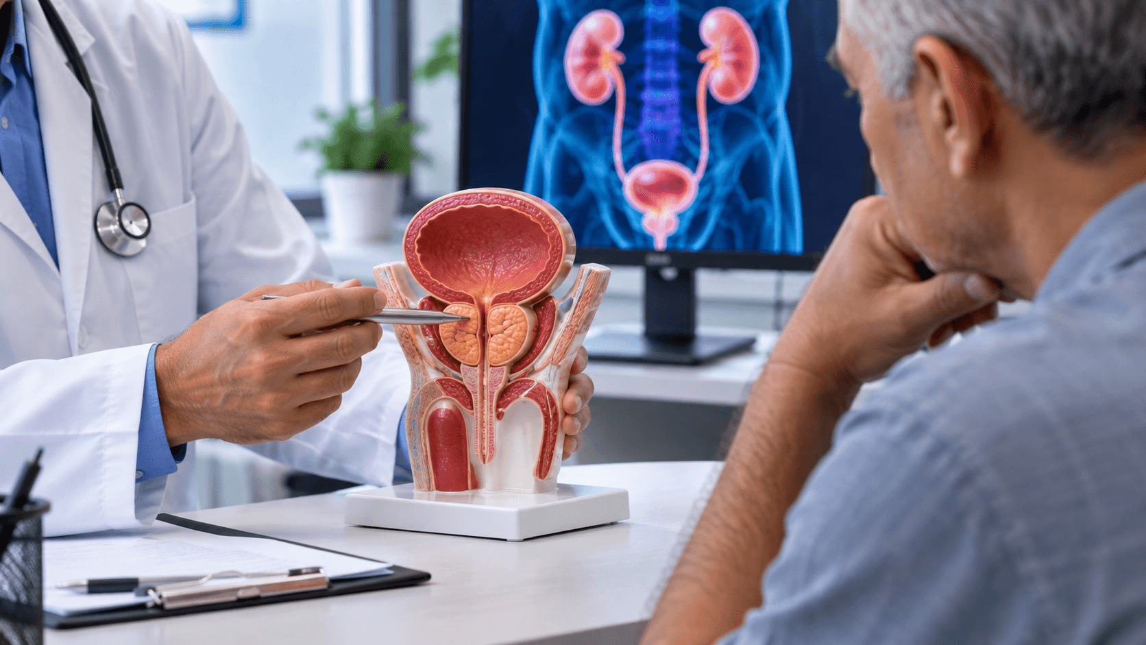 Crecimiento de la próstata puede causar daño renal sin provocar dolor