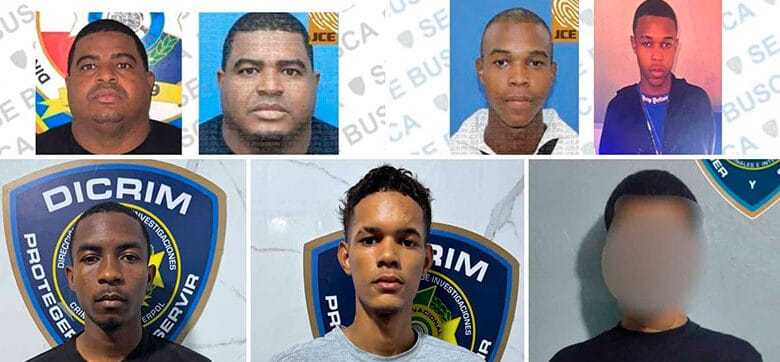 Policía captura a cinco prófugos buscados en Santo Domingo Este