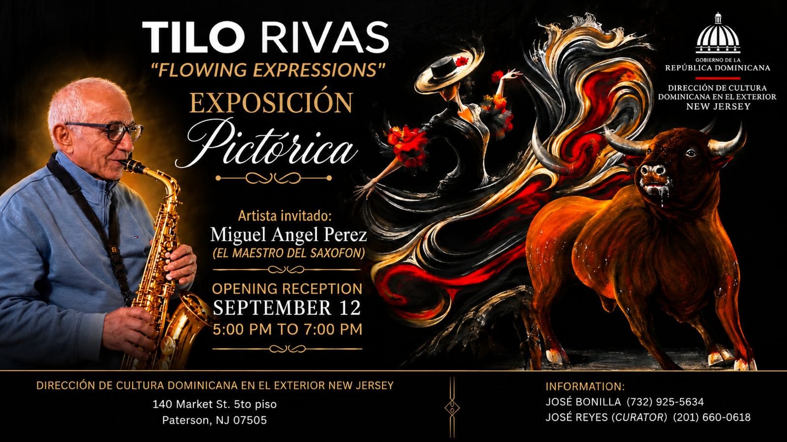 Flowing Expressions lleva el arte de Tino Rivas al corazón de la comunidad dominicana en Nueva Jersey