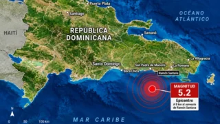 La tierra vuelve a estremecer a República Dominicana con un sismo de magnitud 5.2 que sacudió Santo Domingo y la región Este