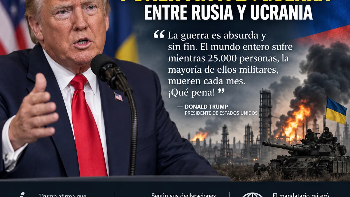 Trump insiste en poner fin a la guerra entre Rusia y Ucrania
