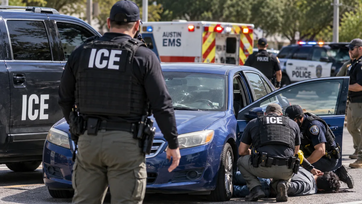 Agente de ICE hiere de bala a venezolano en Austin