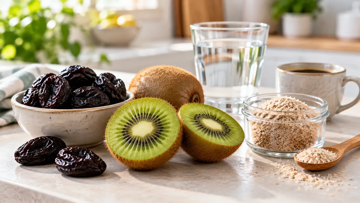 Kiwi, ciruelas y fibra pueden ayudar a aliviar el estreñimiento
