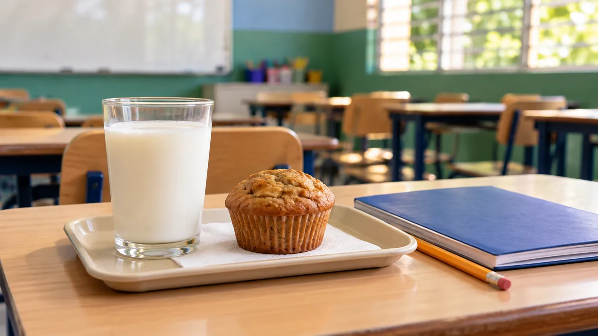 Inabie promueve consumo de leche y bizcochos en el desayuno escolar