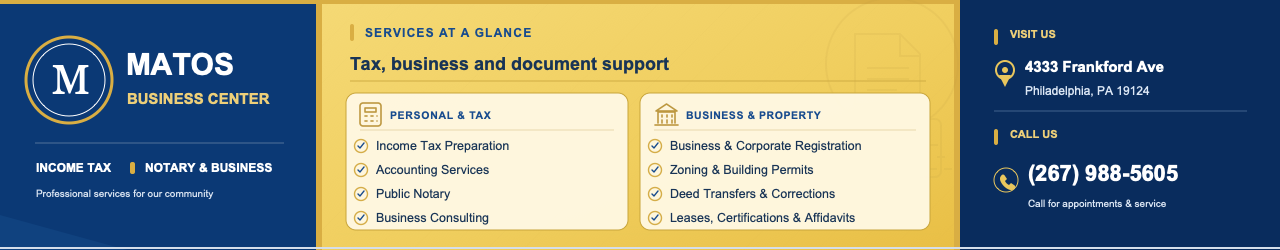 Matos Business Center — services and contact information