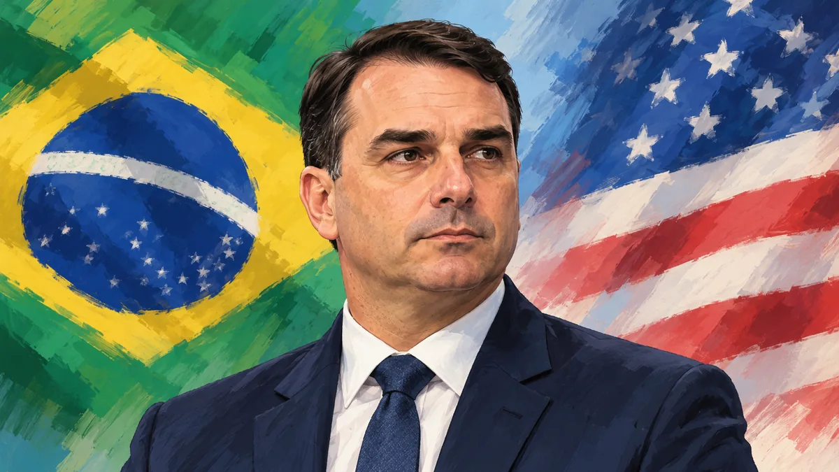 Medios reportan salida de Flávio Bolsonaro a Estados Unidos pese a prohibición